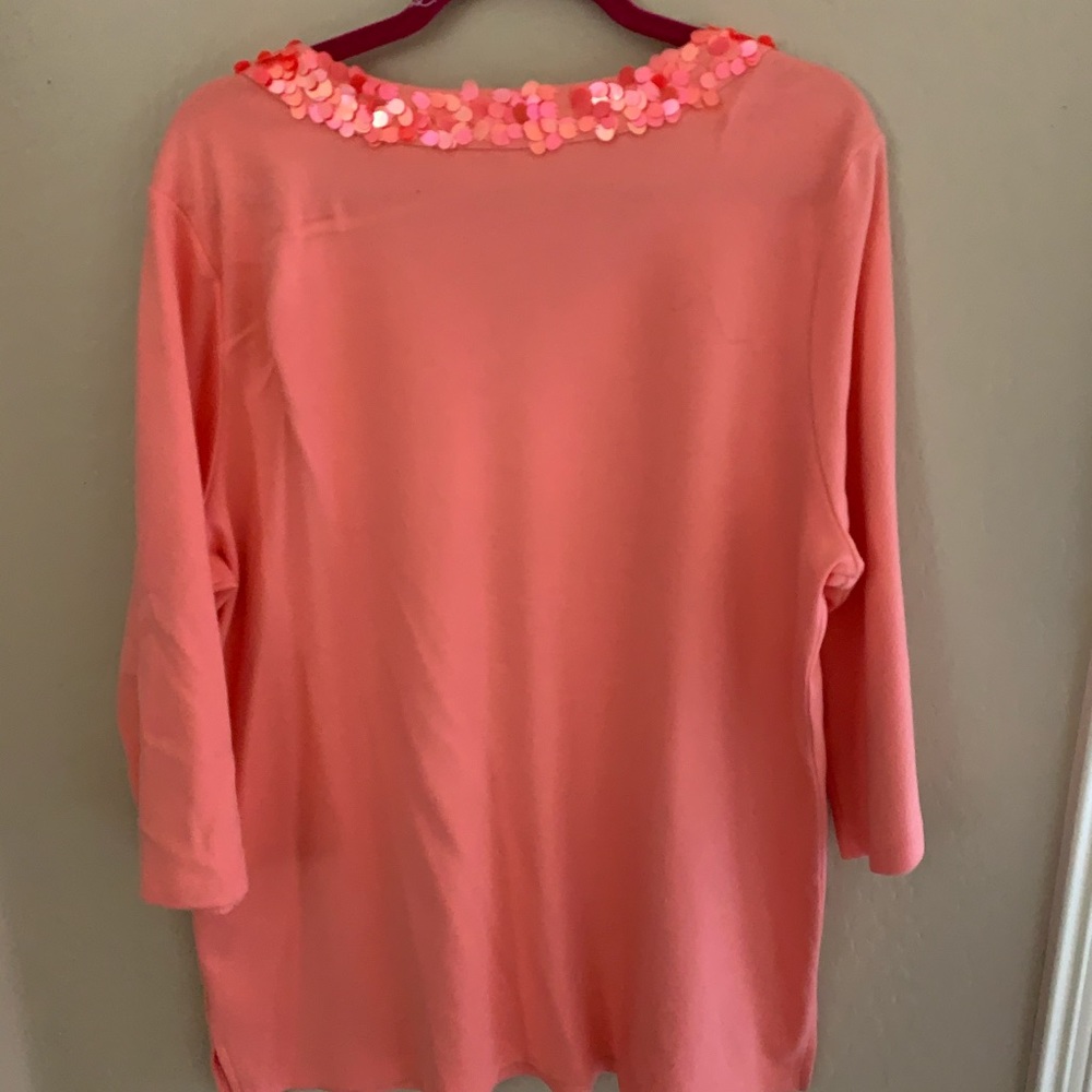Quacker Factory Coral Sequins Tunic - image 2
